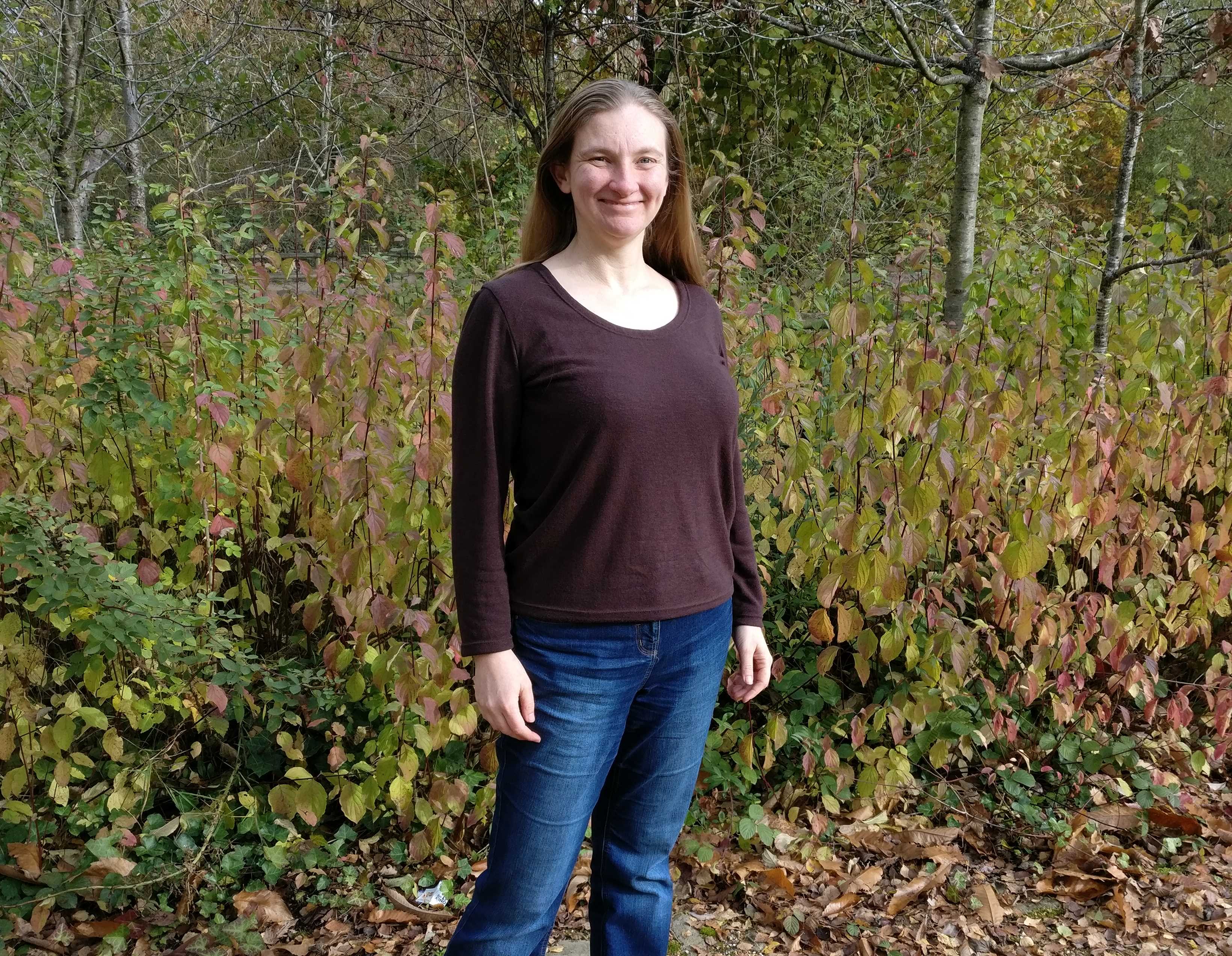 Brown Knit Top Front